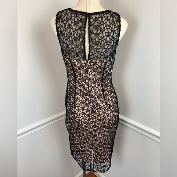 ANN TAYLOR Black Lace Overlay Sheath Dress | Size 2 - Picture 8 of 16